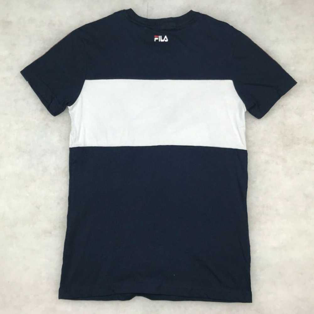 Fila Mens Navy White Basic T Shirt Short Sleeve C… - image 2