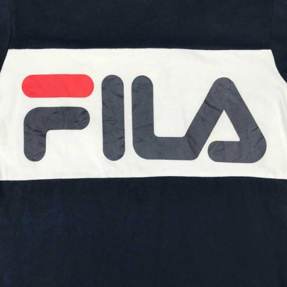 Fila Mens Navy White Basic T Shirt Short Sleeve C… - image 4