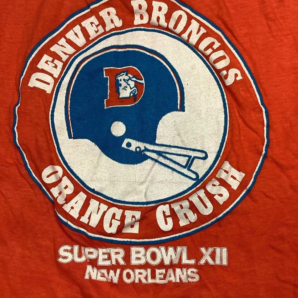 Vintage Denver Broncos NFL Super Bowl XII single … - image 2