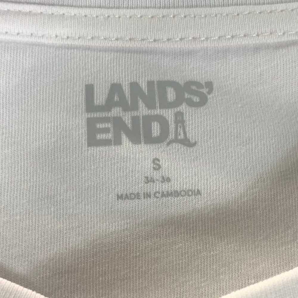 LANDS' END Men's White Ribbed Long Sleeve Cotton … - image 7