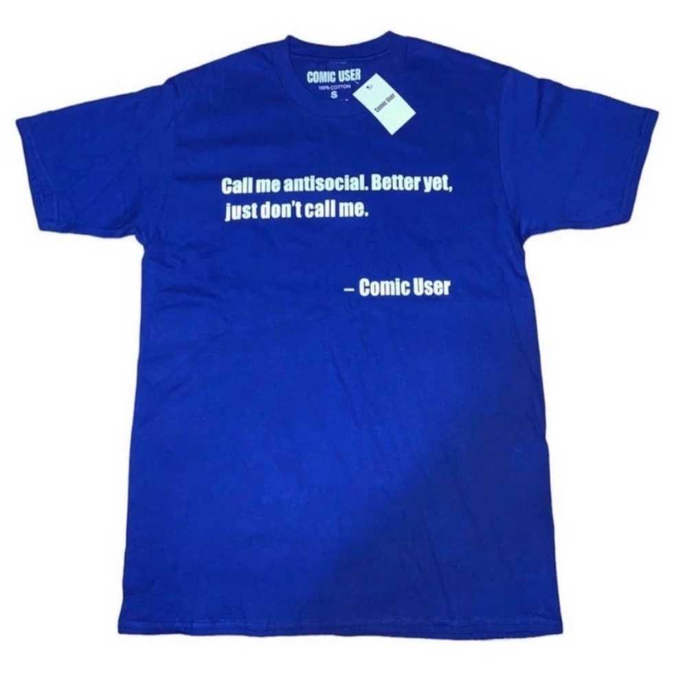 Blue Graphic T-Shirt Small - image 1
