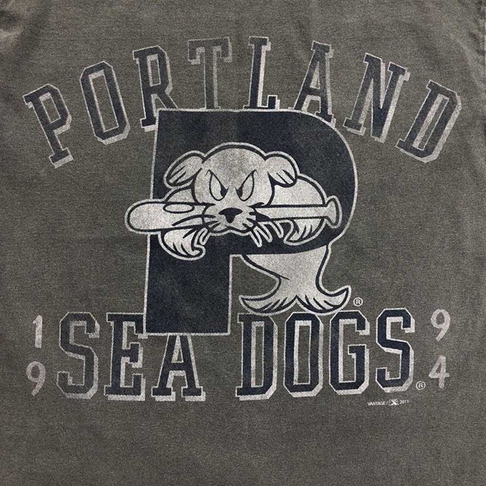 Portland Sea Dogs Baseball Logo Long Sleeve T Shi… - image 3