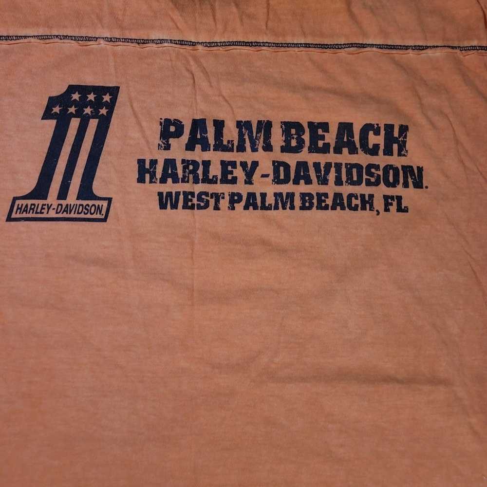Harley Davidson S Orange SS Crew Neck T-Shirt - image 6