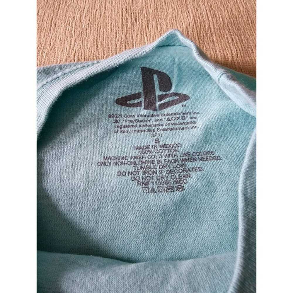 Sony Playstation T-Shirt Robin Egg Blue Size Small - image 2