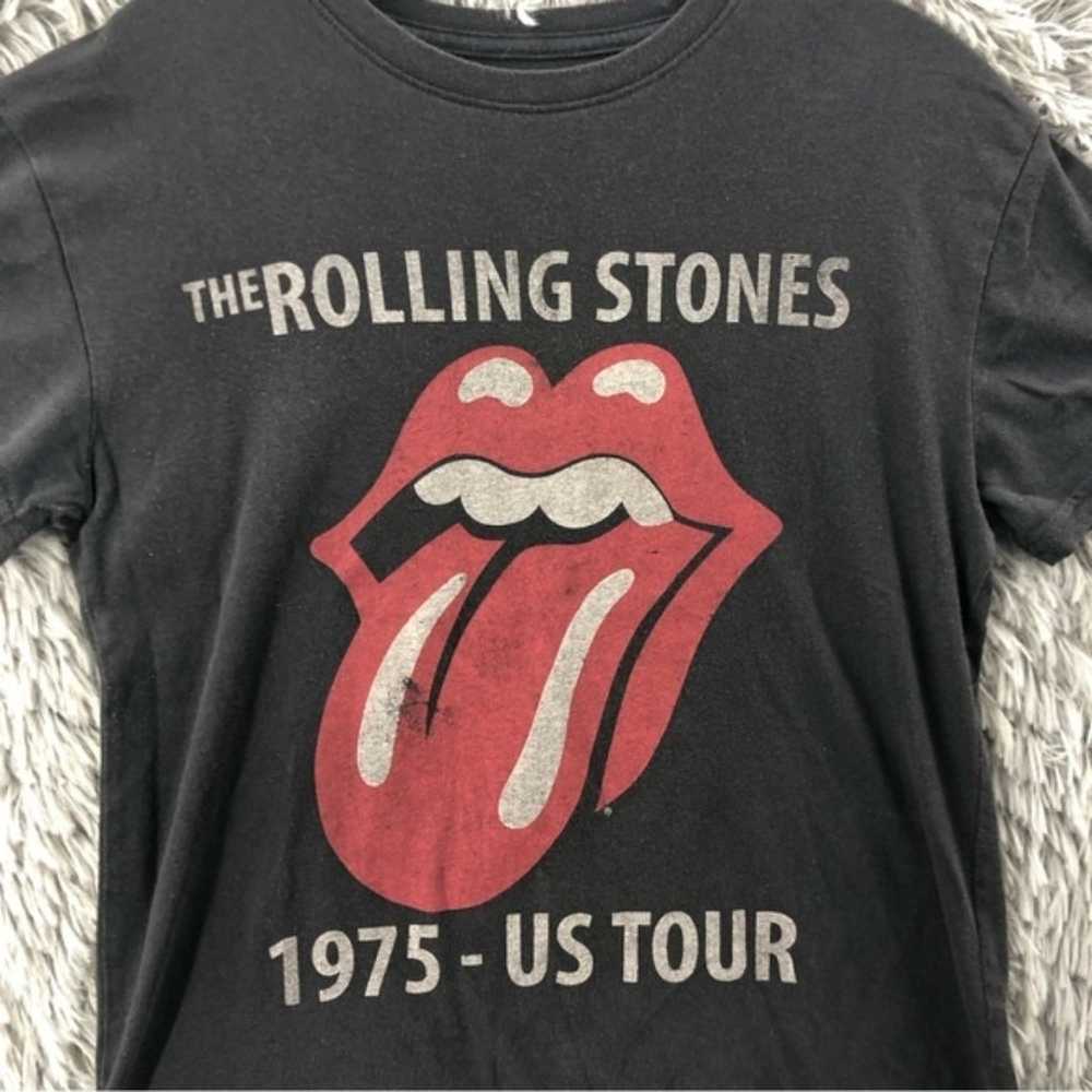 The Rolling Stones Men’s Small Spellout Logo Blac… - image 2