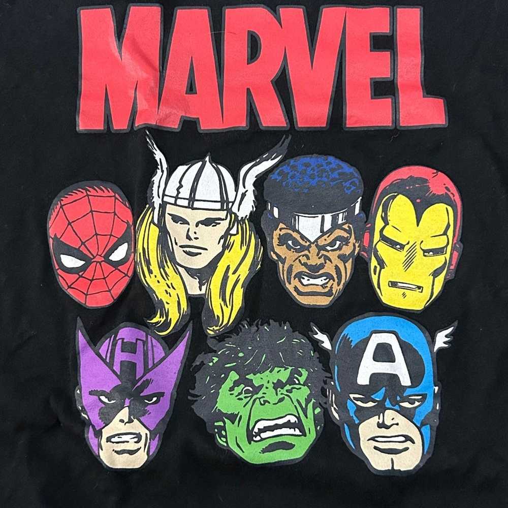 Rare y2k Marvel official avengers Black Long-slee… - image 2