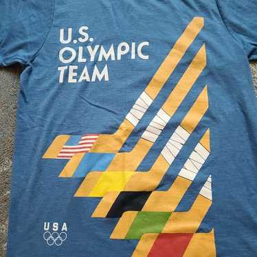 US Olympic Team USA Graphic Hockey Sticks Blue Sh… - image 1