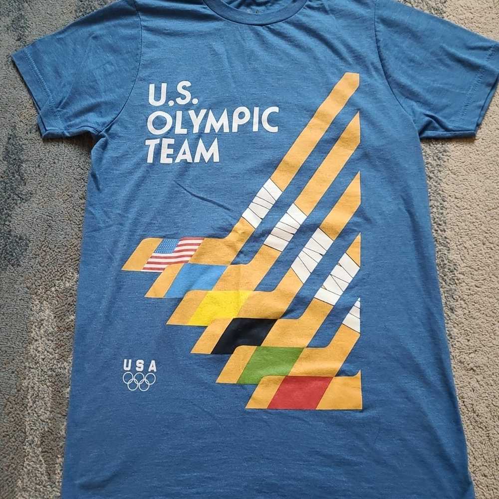 US Olympic Team USA Graphic Hockey Sticks Blue Sh… - image 2