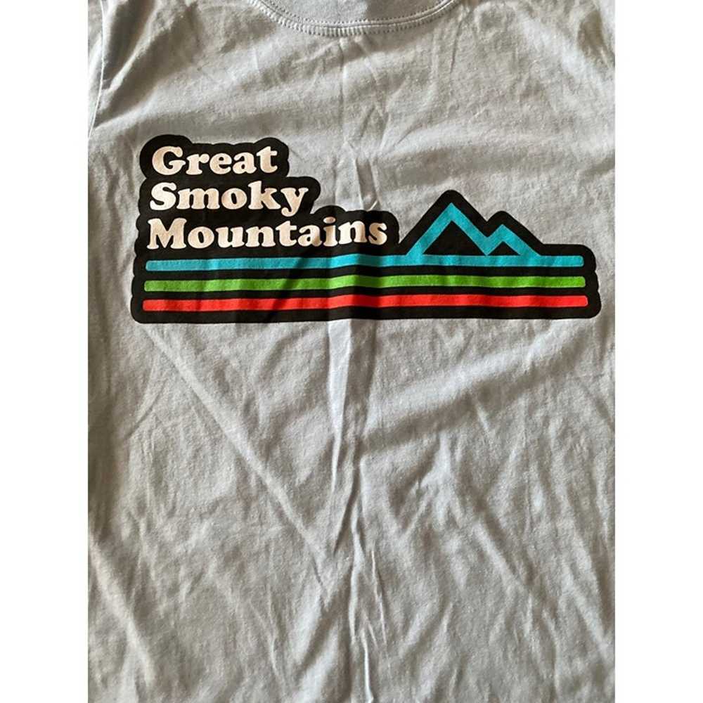 Great Smoky Mountains Blue T Shirt Size Small - image 3