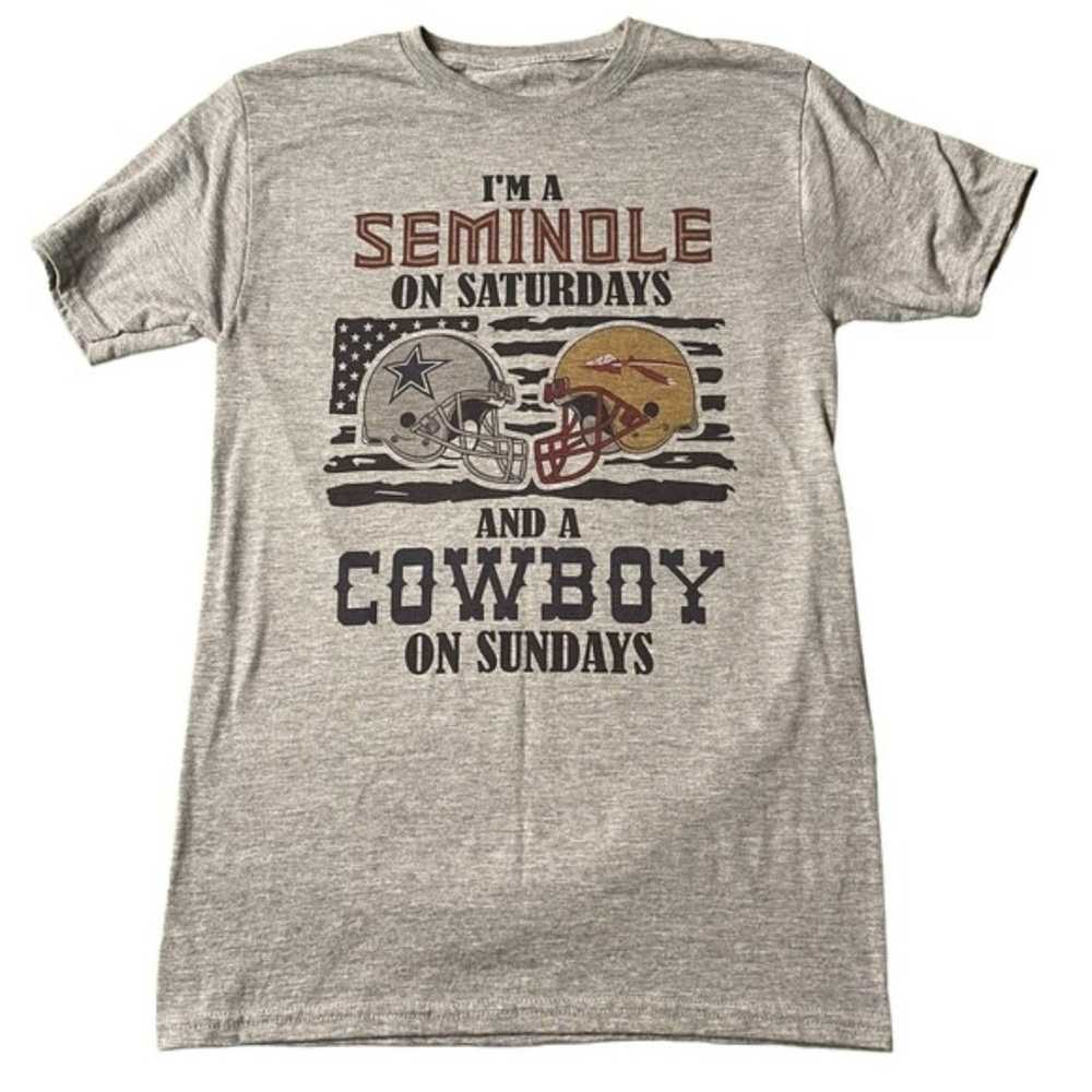 Seminoles/Cowboys Fan Graphic T-Shirt Size Small - image 1