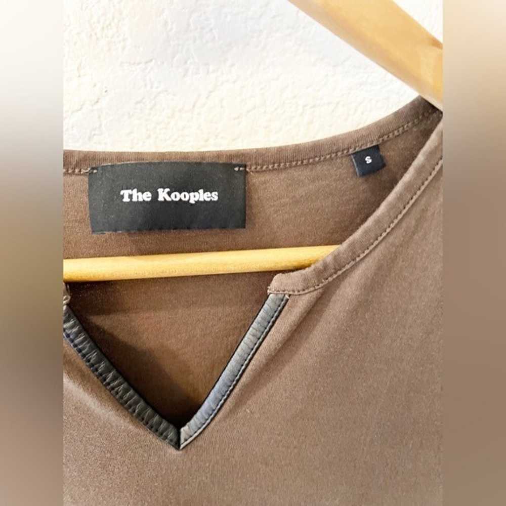 The KOOPLES Men’s Brown V-Neck T-Shirt Size S - image 4