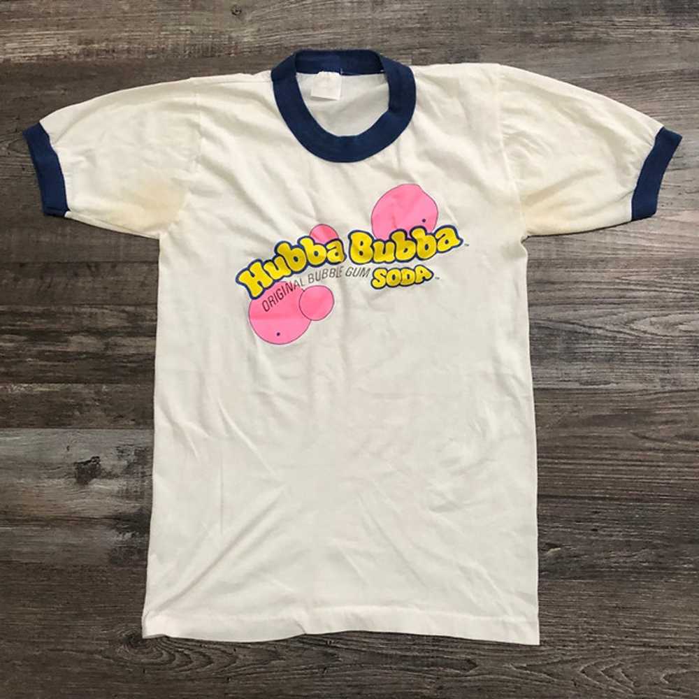 Vtg Hubba Bubba Ringer T Shirt Original Bubble Gu… - image 1