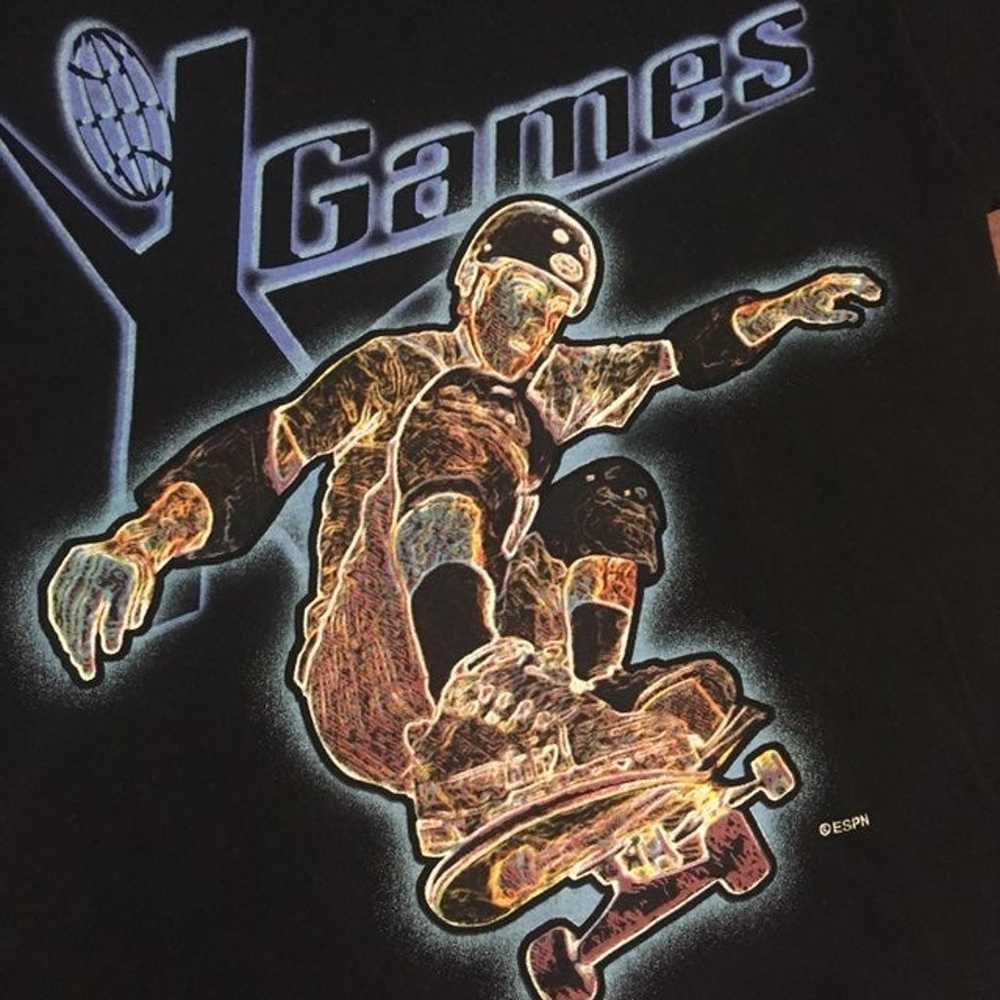 Vtg 90s X Games Skateboarding Tee S/M - image 2
