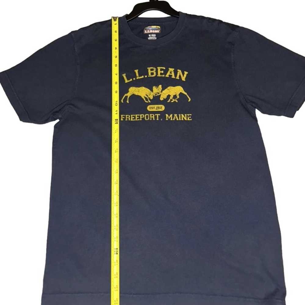 LL Bean Shirt Casual Mens Medium Tall Blue Fitted… - image 5