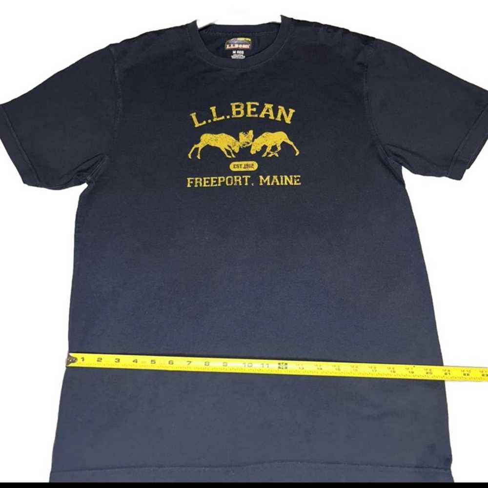 LL Bean Shirt Casual Mens Medium Tall Blue Fitted… - image 6