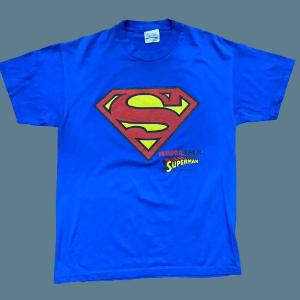 Hanes DC Comics 1998 Vintage Superman Logo Royal … - image 1