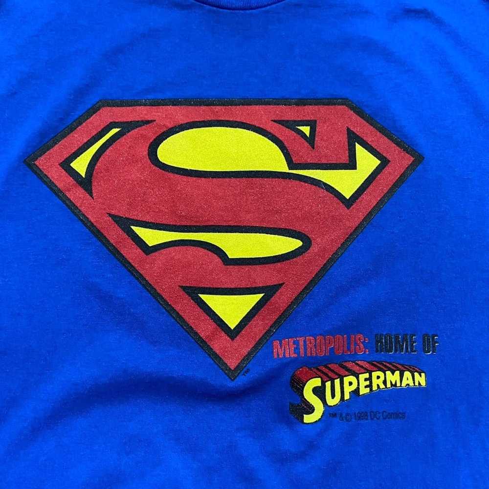 Hanes DC Comics 1998 Vintage Superman Logo Royal … - image 2