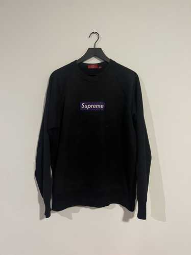 Supreme purple on black clearance box logo