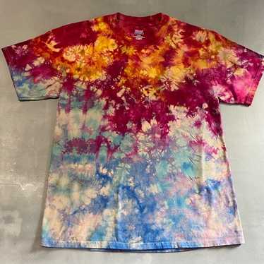 Custom Tie dyed shirt Unisex Medium Hanes Beefy b… - image 1