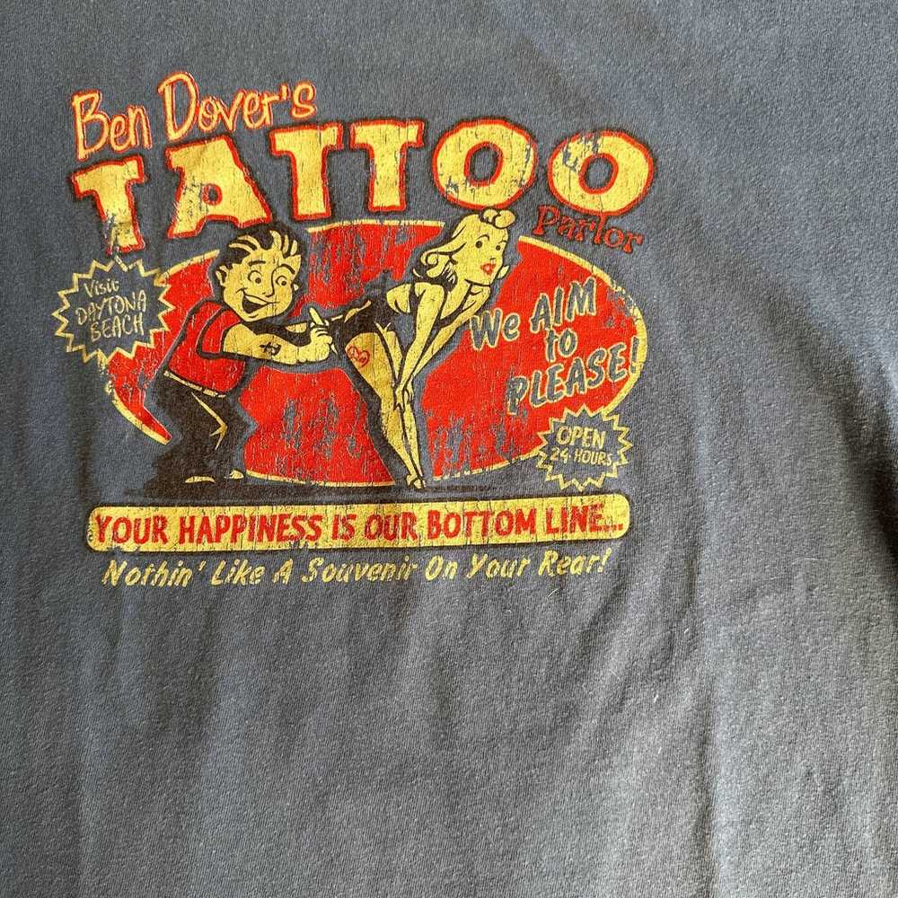 Cool Ben Dover’s Tattoo Shop Cut Tag  Double Stit… - image 2