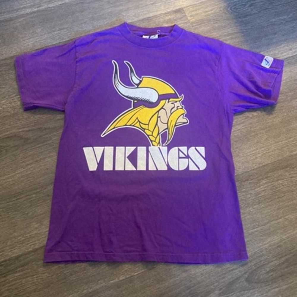 Vintage Minnesota Vikings Logo Athletic T-Shirt -… - image 1