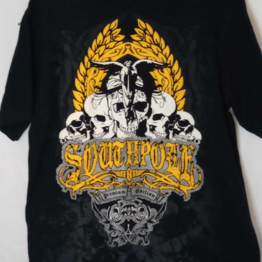 Southpole Shirt Medium Grunge Angel/Skulls Y2K ma… - image 1