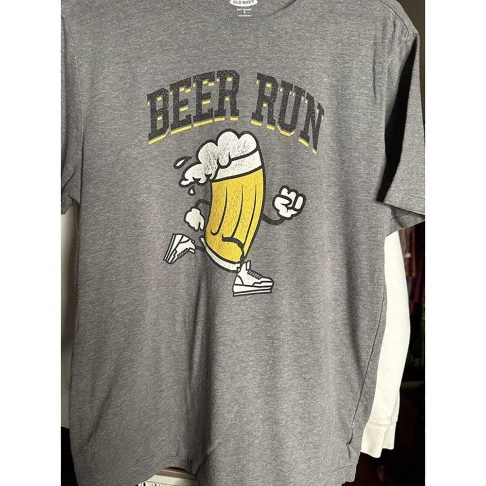 Old Navy Shirt Men’s Size Medium Gray Beer Run Bi… - image 7