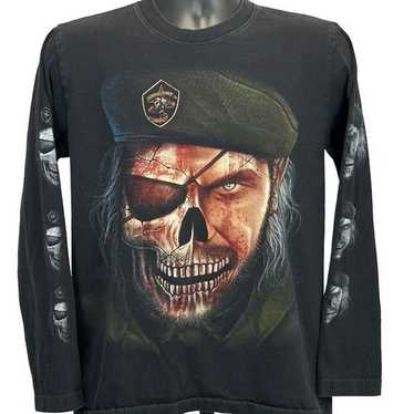 Hell Warrior Vintage 90s T Shirt Guerrilla Long S… - image 1
