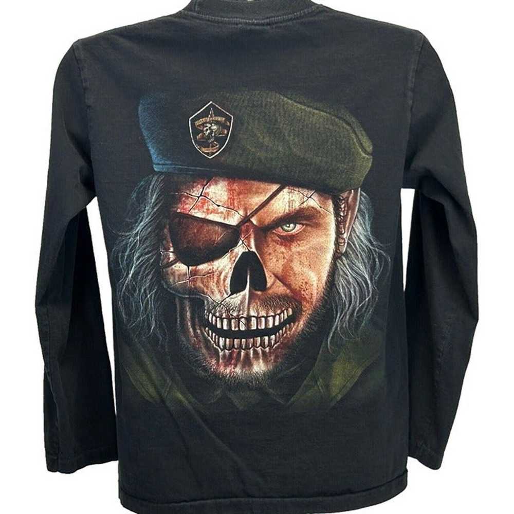 Hell Warrior Vintage 90s T Shirt Guerrilla Long S… - image 2