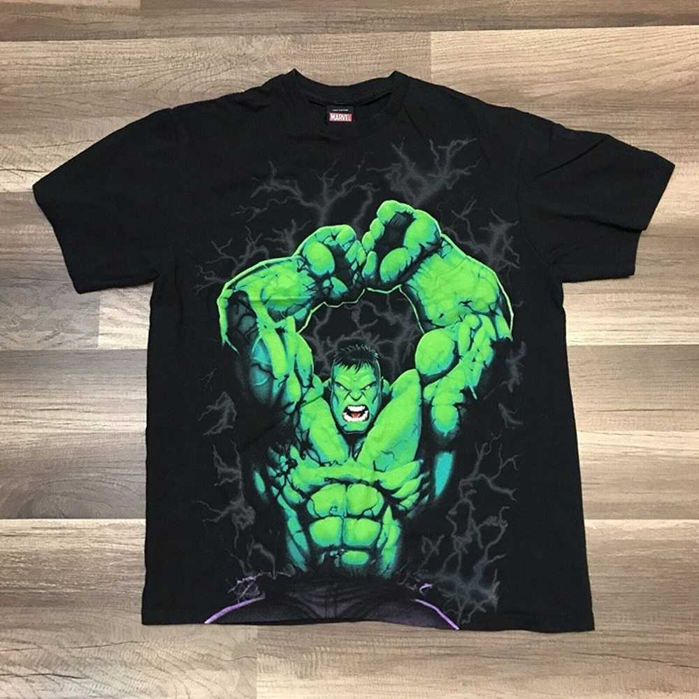 Y2K Hulk Jumbo Print Mad Engine Marvel T-Shirt Hu… - image 1