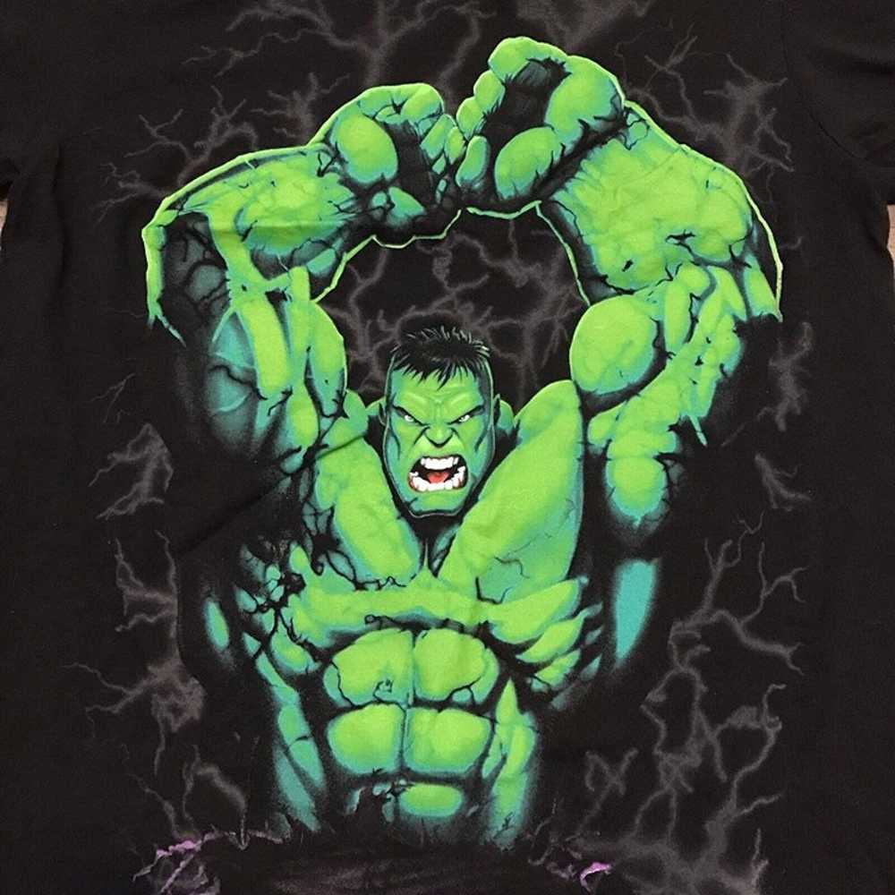 Y2K Hulk Jumbo Print Mad Engine Marvel T-Shirt Hu… - image 4