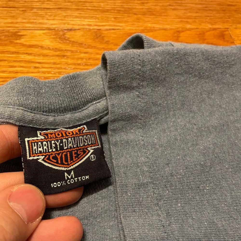 90s Harley Davidson eagle pocket tee t-shirt rare… - image 4