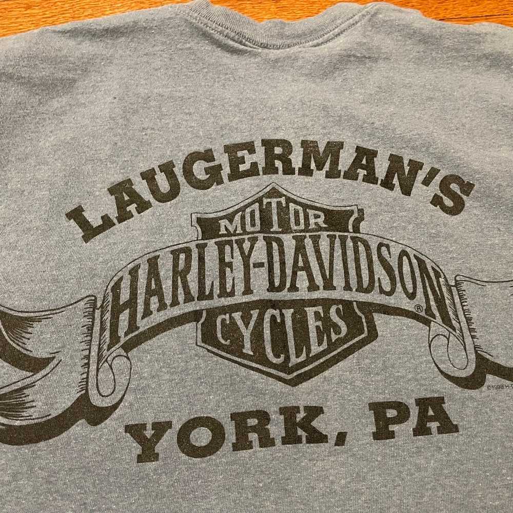90s Harley Davidson eagle pocket tee t-shirt rare… - image 6