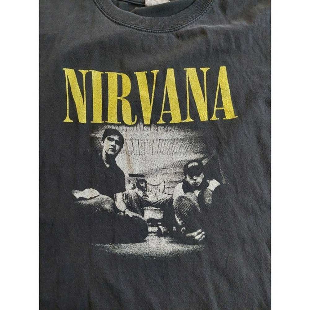Vintage Y2K Nirvana Kurt Cobain Mens T Shirt Size… - image 6