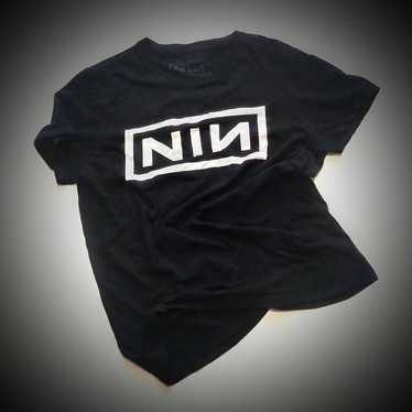 Nine Inch Nails logo on black tee medium - image 1