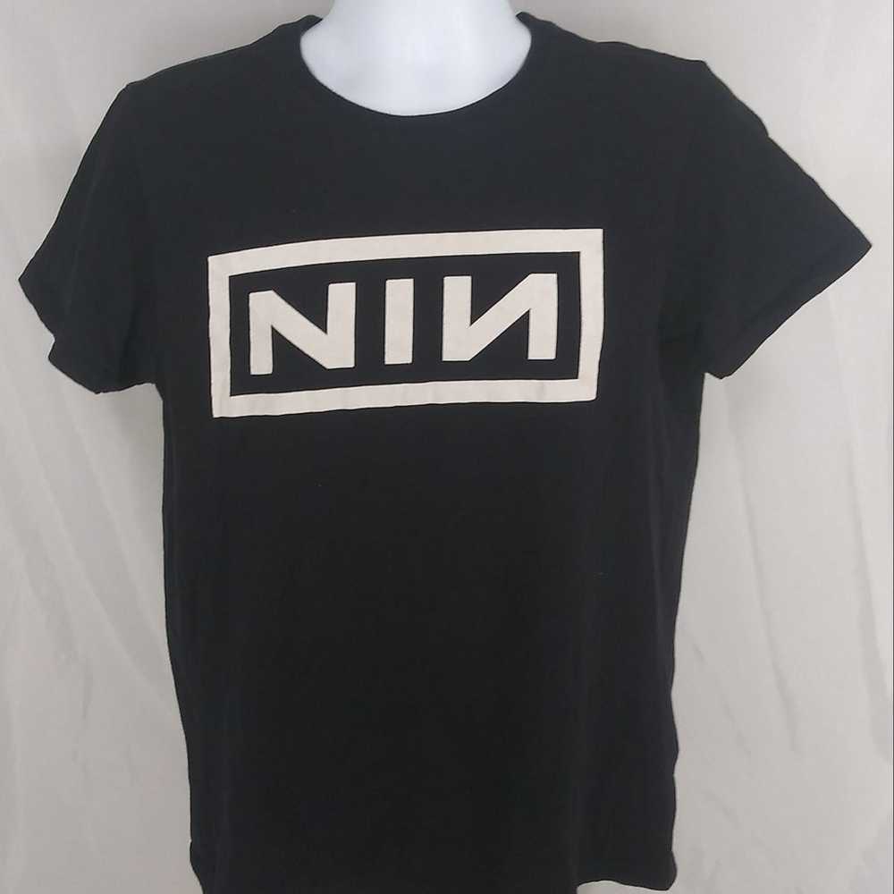 Nine Inch Nails logo on black tee medium - image 2