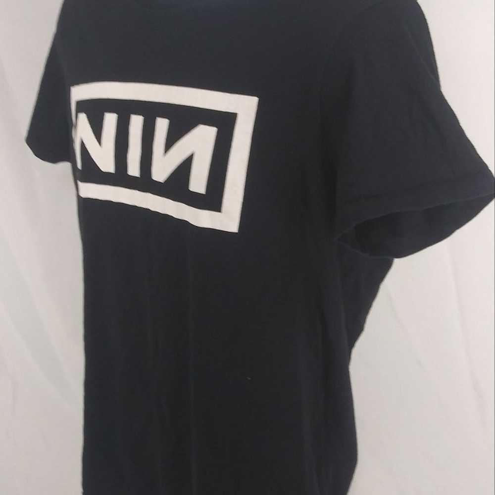 Nine Inch Nails logo on black tee medium - image 4