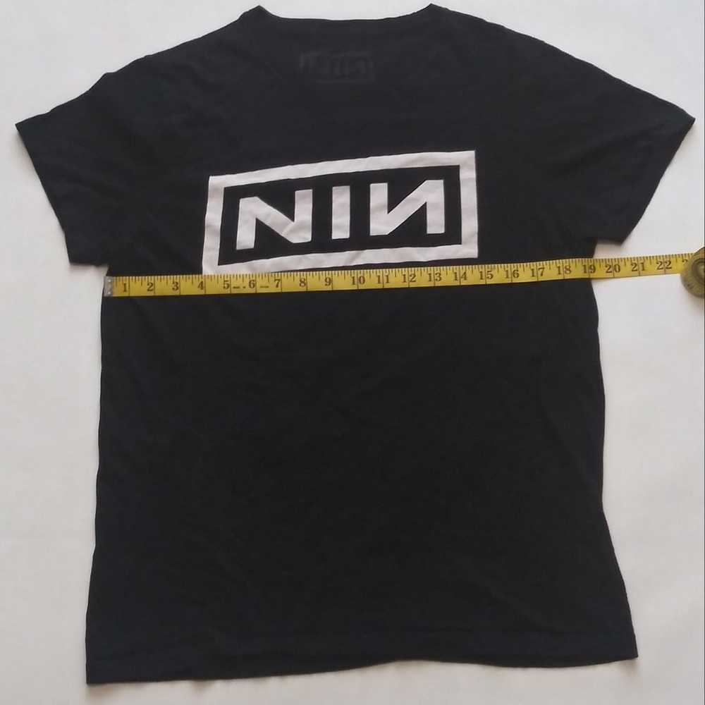 Nine Inch Nails logo on black tee medium - image 8