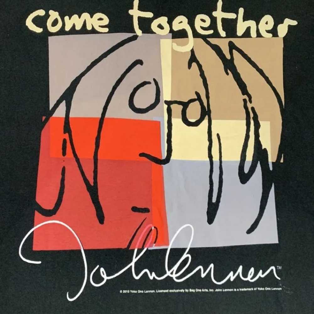 John Lennon TShirt Men Medium Come Together Black… - image 1