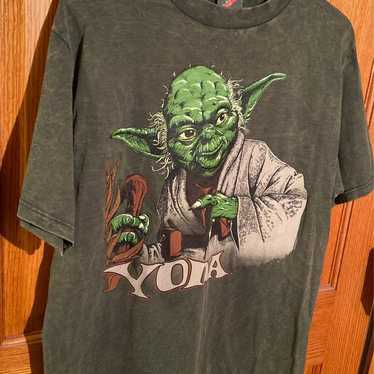 Vintage 90s Star Wars Yoda tshirt - image 1