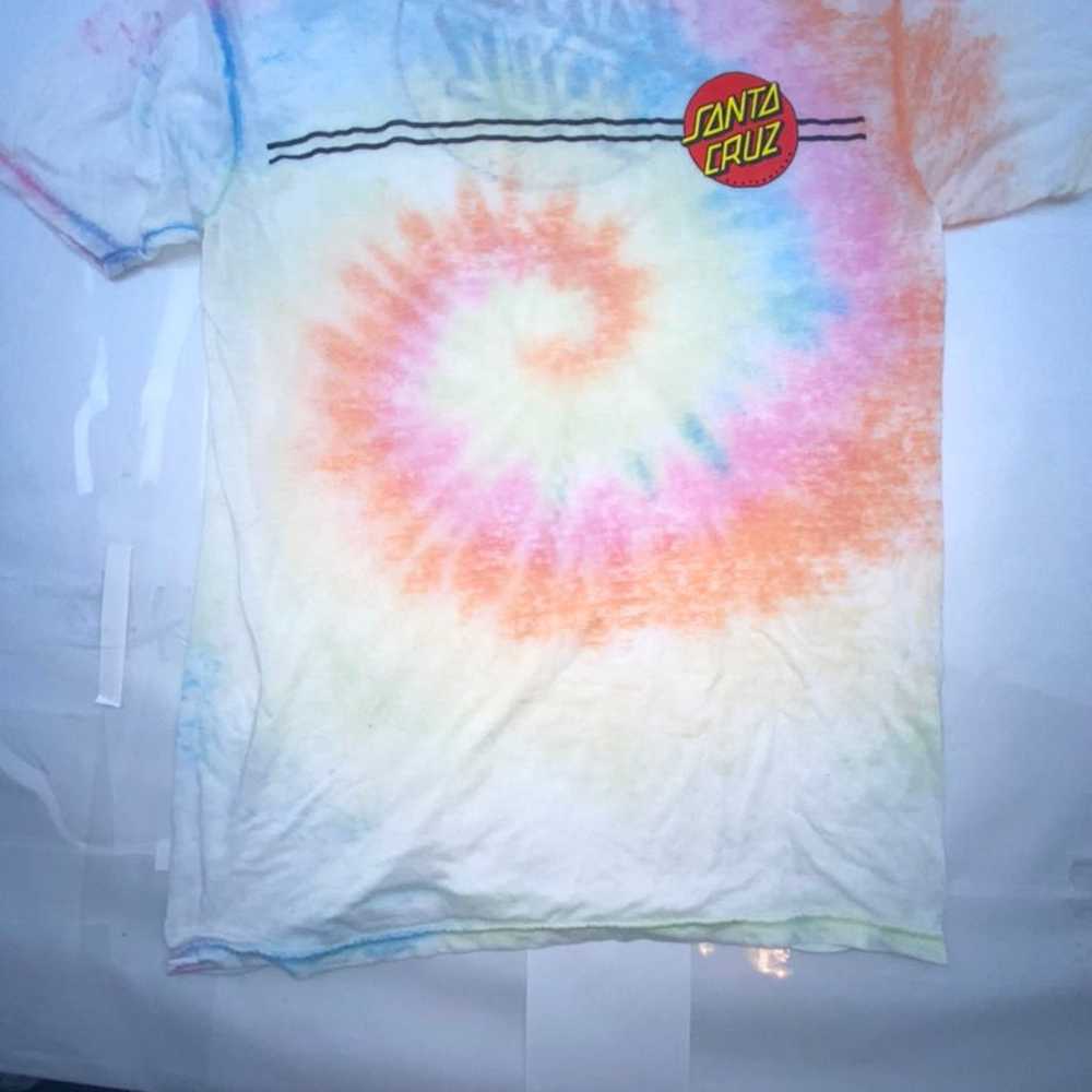 Santa Cruz Skatebord tie die acid wash t shirt - image 6