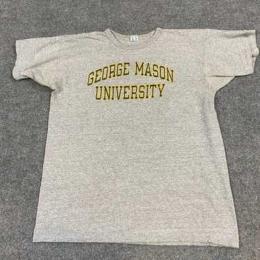 George Mason University T-shirt M Gray Vintage Ch… - image 1