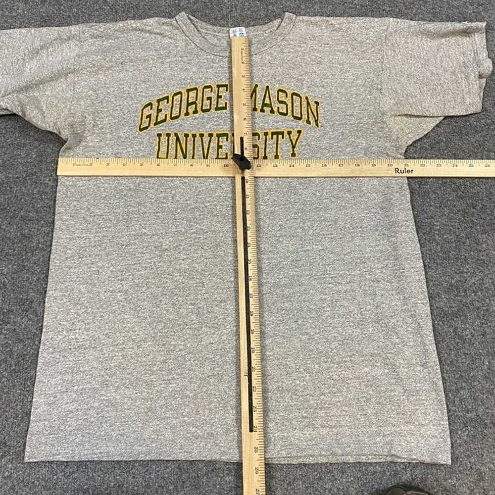 George Mason University T-shirt M Gray Vintage Ch… - image 2