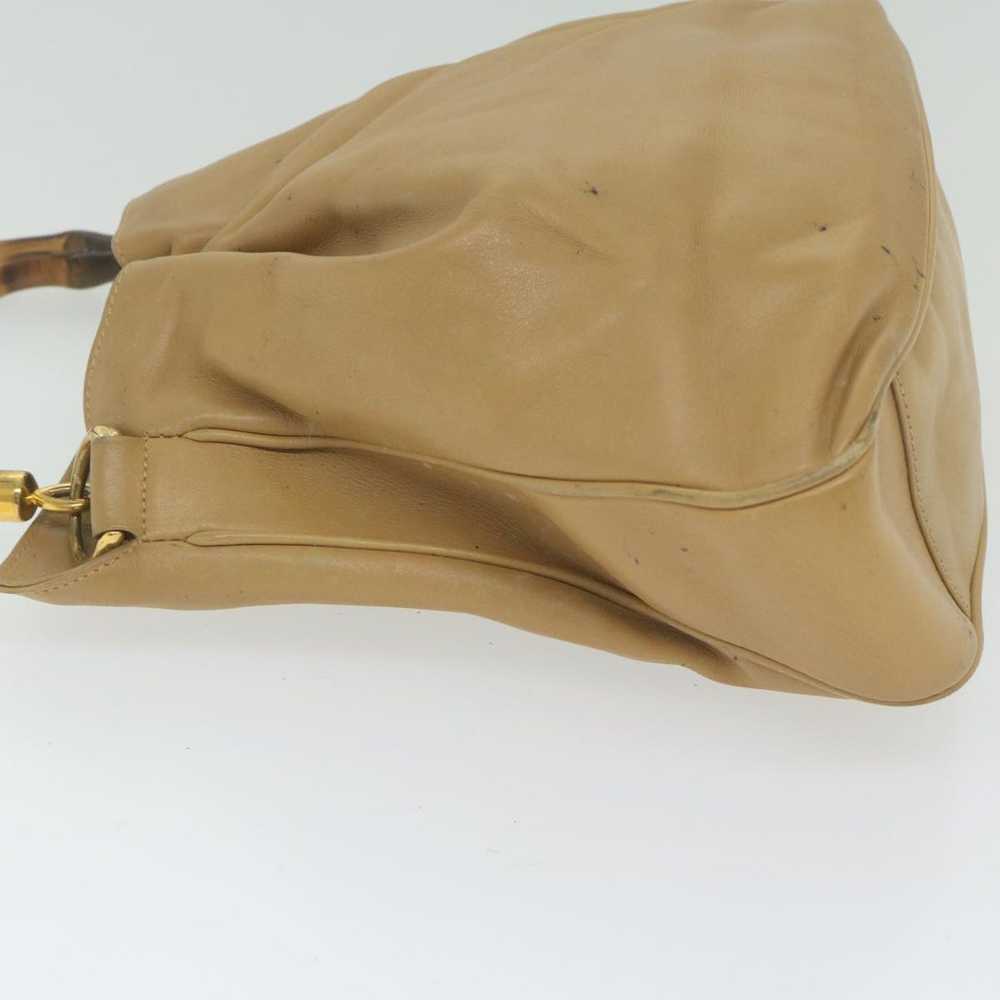 Gucci GUCCI Bamboo Shoulder Bag Leather Beige 001… - image 4