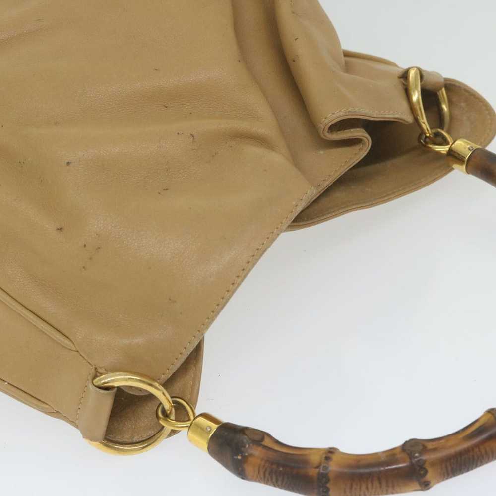 Gucci GUCCI Bamboo Shoulder Bag Leather Beige 001… - image 6