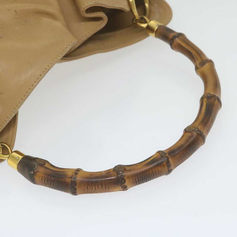 Gucci GUCCI Bamboo Shoulder Bag Leather Beige 001… - image 7