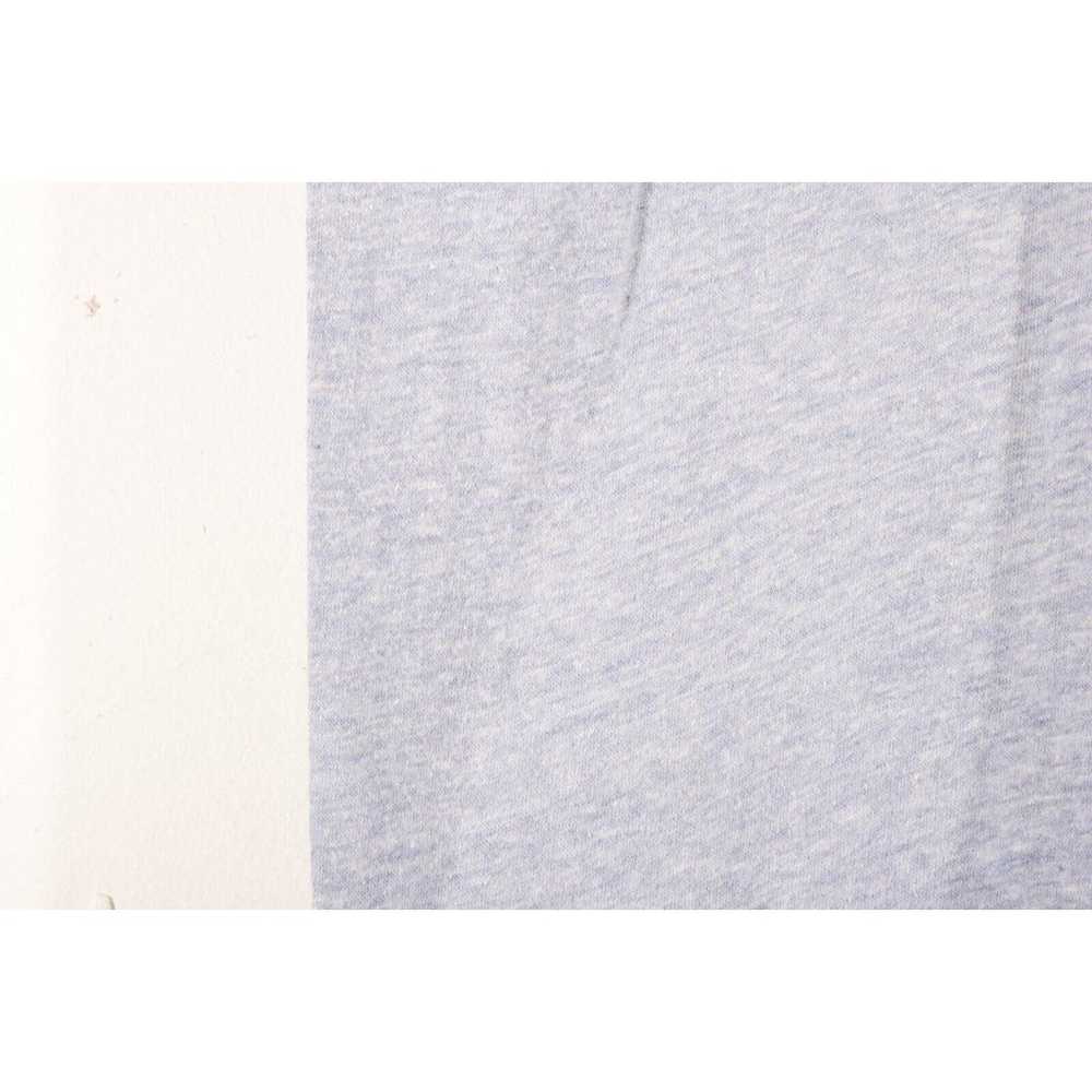 Vintage 1970s Hanes T Shirt Blank Blue Melange Un… - image 3
