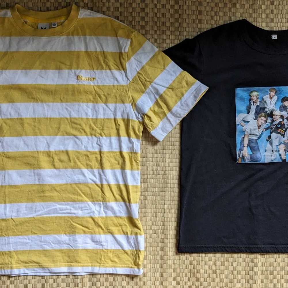 Butter Goods Worldwide Striped T-Shirt Yellow Men… - image 3