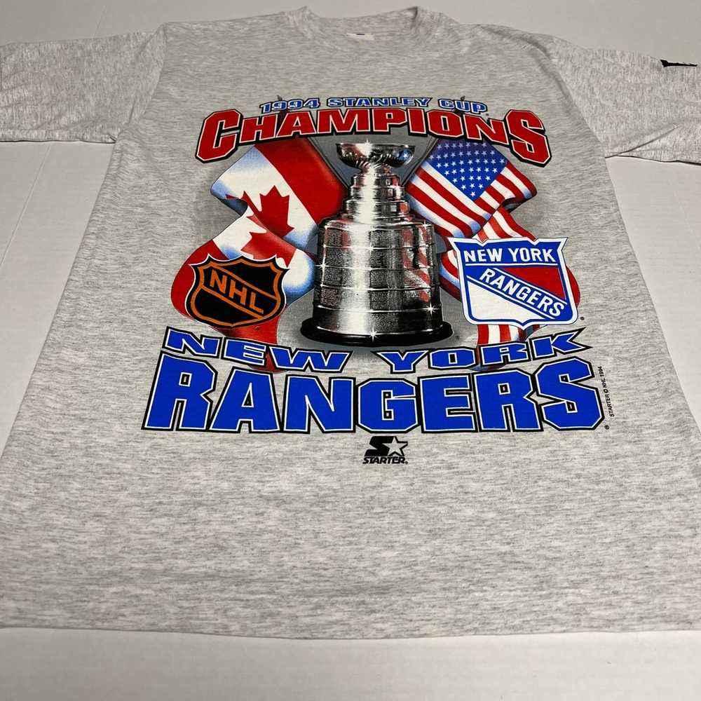 VTG Starter NY Rangers Stanley Cup Champions Shirt - image 3