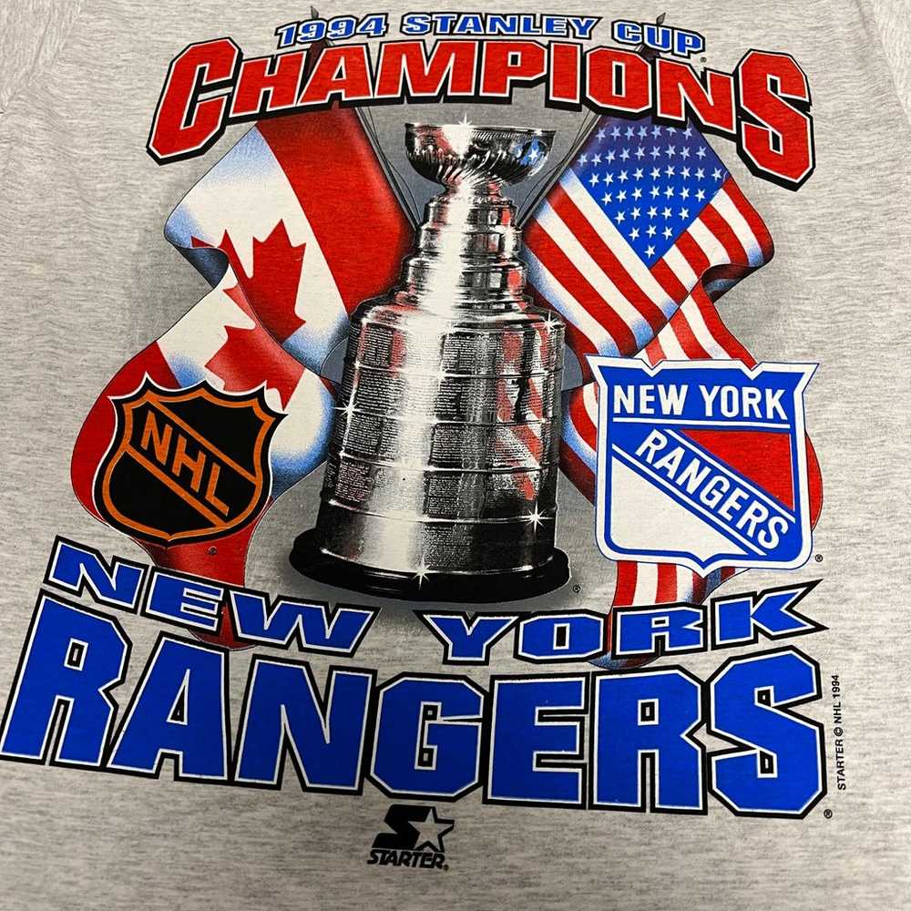 VTG Starter NY Rangers Stanley Cup Champions Shirt - image 4